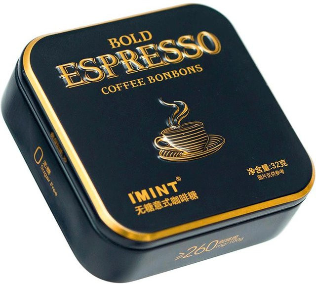 I'MINT Schwarzgold-Kaffeekaramellen zuckerfrei 32 g - Bild 1