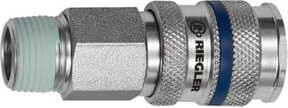 Riegler Schnellverschlusskupplung NW 7,8 aus Stahl in Silber mit R 1/4 AG - Bild 1