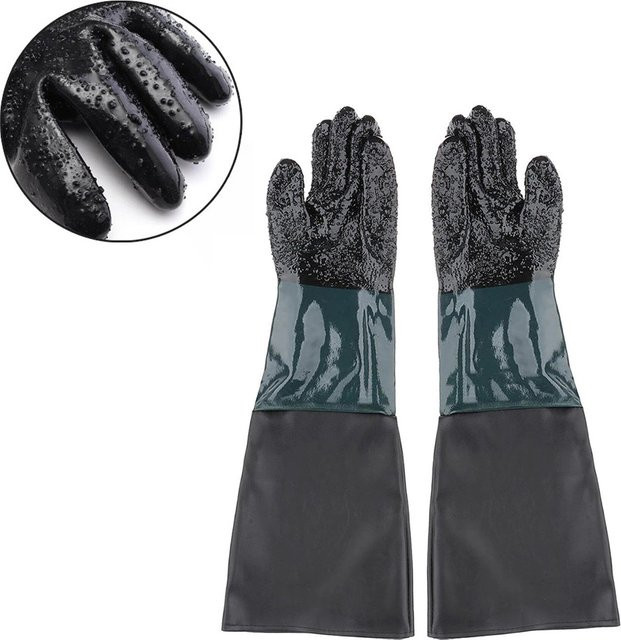 DAZZLEEX Sandstrahlen Handschuhe Schwarz, B/T/H: 60,0 x 28,0 x 23,6 Zoll - Bild 1