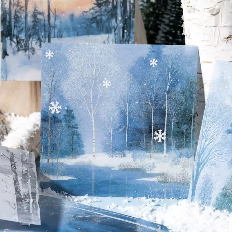 CBTstationery 3D-Schneepartikel Aufkleber Set mit 6 Winter-Designs in Weiß aus Kunststoff für Fenster zur Dekoration - Bild 2