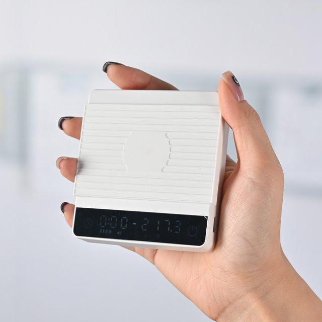 Havmore Elektronische Kaffeewaage mit Timer in Weiß - Bild 1