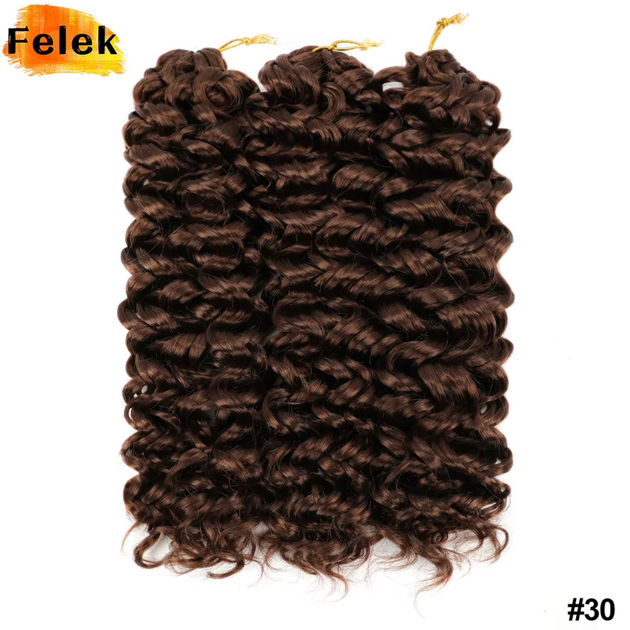 Felek Haarverlängerungen GoGo Curl Wasserwelle, 22 Zoll, Ombre Braun, 3 Stück, Damen - Bild 5