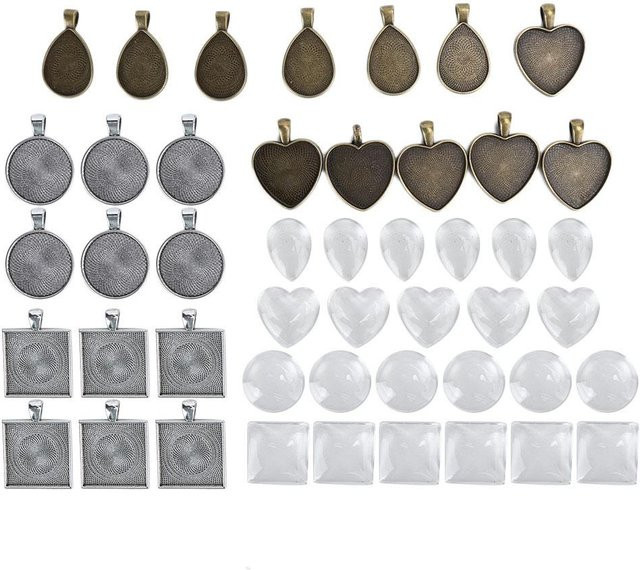 Neoglint Anhänger Basis, Tropfenförmig, Metall, Weiß, Unisex - Bild 1