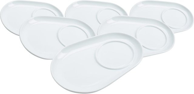 Ritzenhoff & Breker Unterteller Bianco White, 6er Set, B: 18 cm, T: 12,5 cm - Bild 1