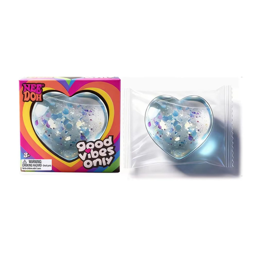 Needoh Herzförmiger Stressabbau-Ball, Squishy-Gel-Ball, Fidget-Gadget - Bild 2