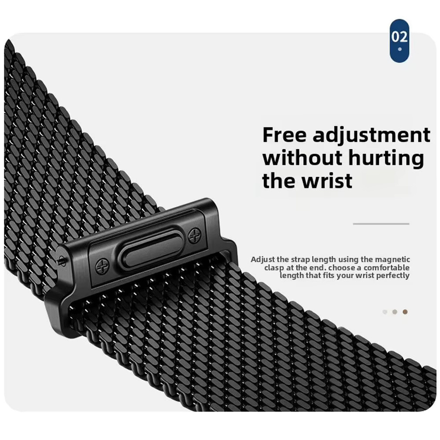 Milanaise-Loop-Armband, Edelstahl, Unisex, für Garmin Fenix Epix - Bild 5