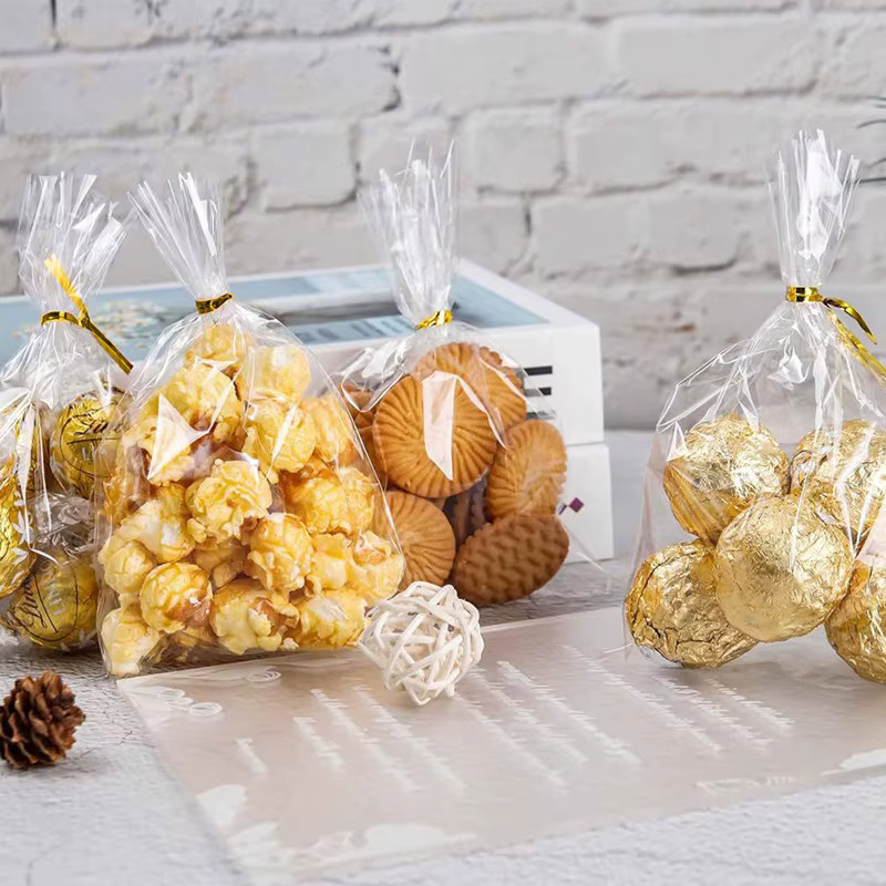 Transparente Zellophan-Beutel aus Kunststoff für Süßigkeiten, Kekse und Lutscher zur Geschenkverpackung für Hochzeiten oder Geburtstage - Bild 1