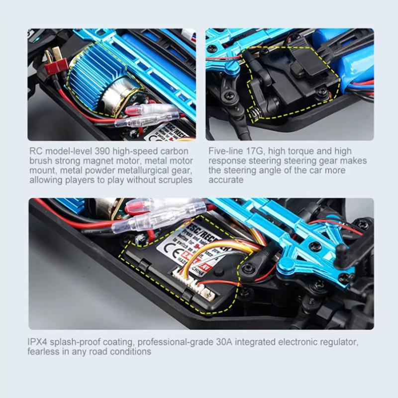 WLTOYS RC-Auto, LKW, mit LED, ferngesteuert, Off-Road, 4WD Drift - Bild 4