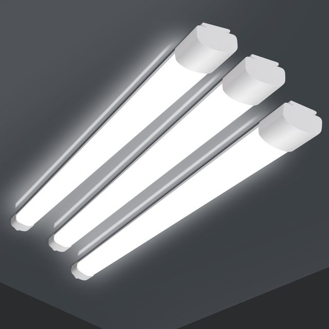 Oeegoo LED-Kellerlicht Set, 3er Pack, IP66 wasserdicht, Farbe: Weiß, geeignet für Keller, Werkstatt und Büro - Bild 1