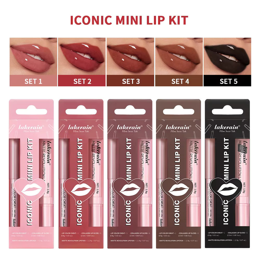 ibcccndc Lippenstift-Set, mattschwarz, Matt, Unisex - Bild 5