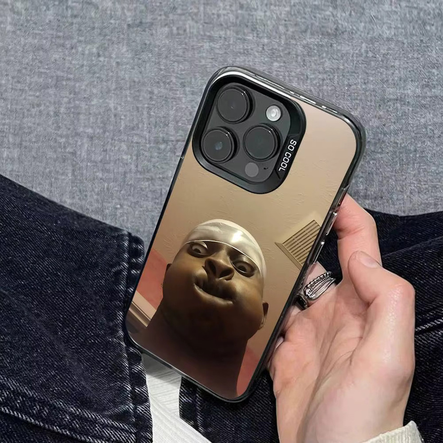 Stoßfeste Handyhülle Hässlicher Mann für Apple iPhone 11 bis 17 Pro Max Plus in Silber - Bild 5