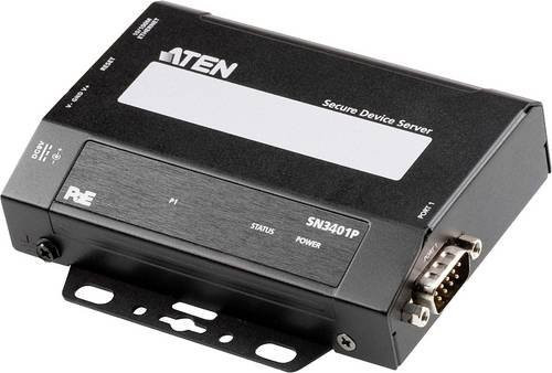 ATEN Secure Device Server SN3401P mit 1 Port RS-232/422/485 und PoE in Schwarz - Bild 1