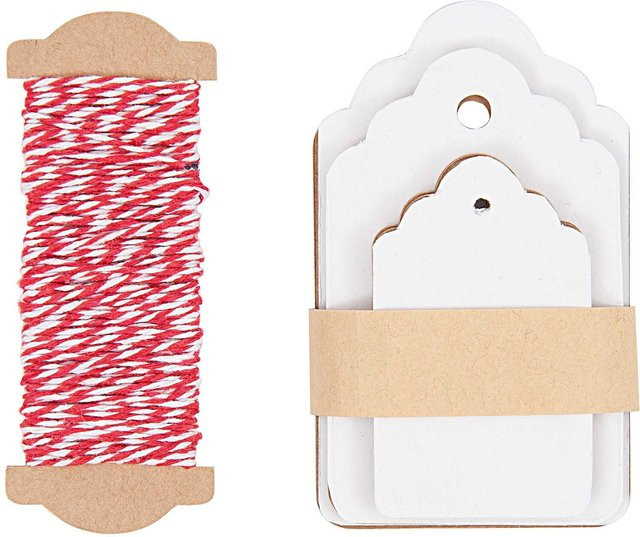 Rico Design Paper Poetry Geschenkanhänger Ornament weiß, 30 Stück - Bild 1