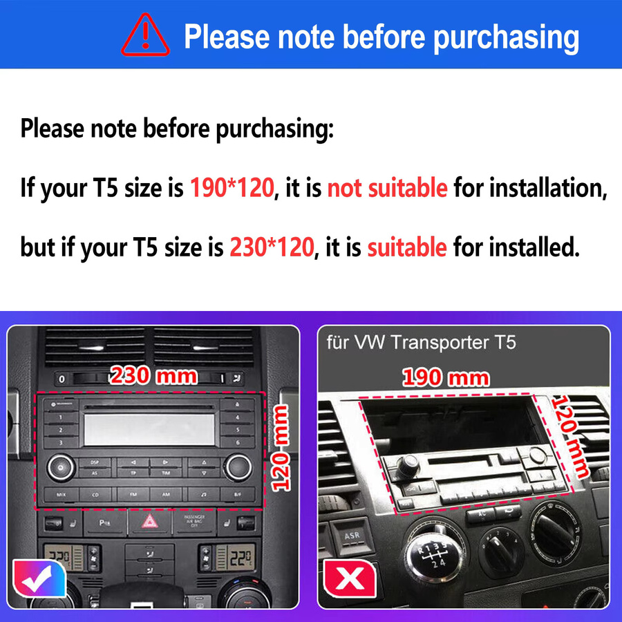 ESSGOO Android 15 Autoradio mit 7 Zoll Touchscreen für VW Touareg 2003–2010 und T5 Multivan/Transporter 2003–2015, Schwarz, mit Wireless CarPlay, Android Auto, GPS, Bluetooth und Navigation - Bild 3