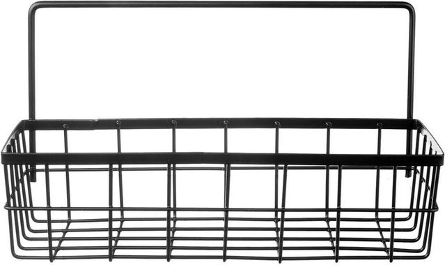 Hängendes Küchenregal aus Metall von RADKA in Schwarz, B/T/H: 30 x 10,5 x 17 cm - Bild 1