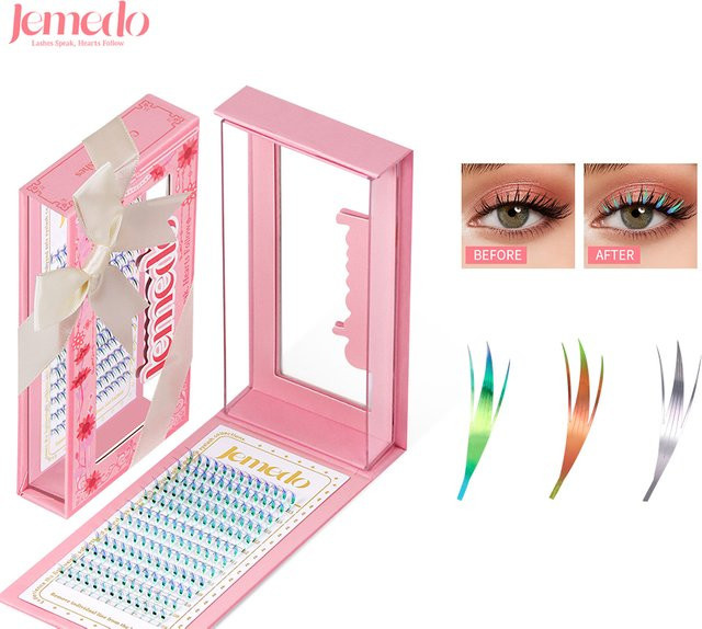 JEMEDO Comic-Wimpern, bunte Spire-Cluster-Wimpern, Manga-Feder - Bild 1