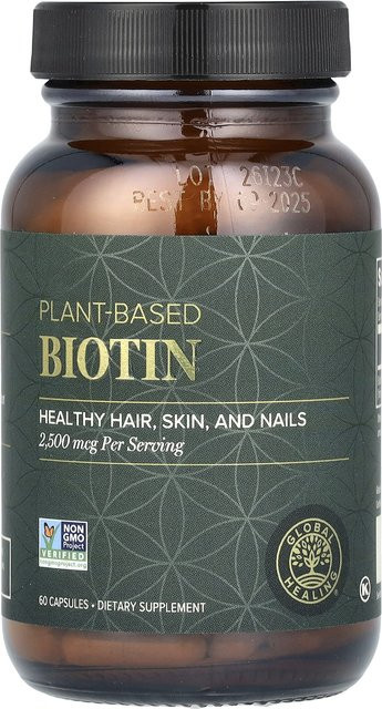 Global Healing Biotin, 2.500 mcg, 60 Kapseln - Bild 1