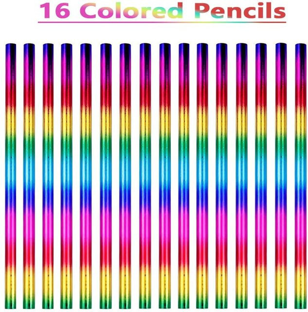 Binchi Cultural Supplies Regenbogen Buntstifte 4 Farben in 1 Set, Blau, 8 oder 16 Stück für Schule und Skizzieren - Bild 1