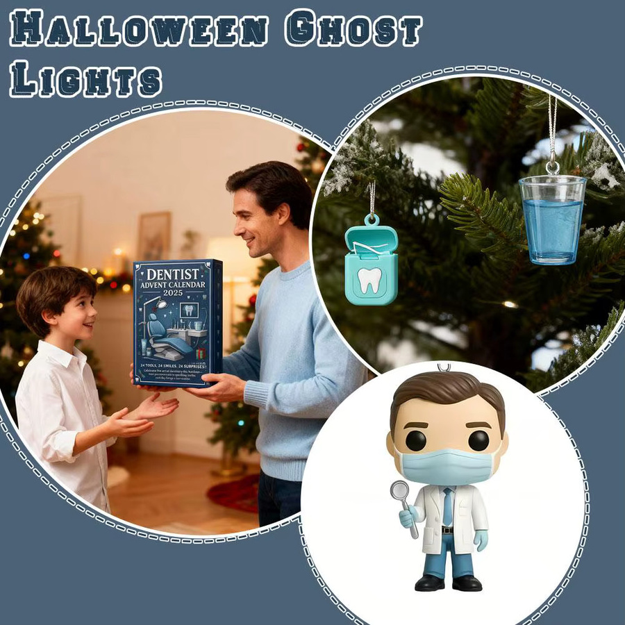 Adventskalender für Kinder mit Dental-Thema für das Jahr 2025 in Blau aus Papier - Bild 2