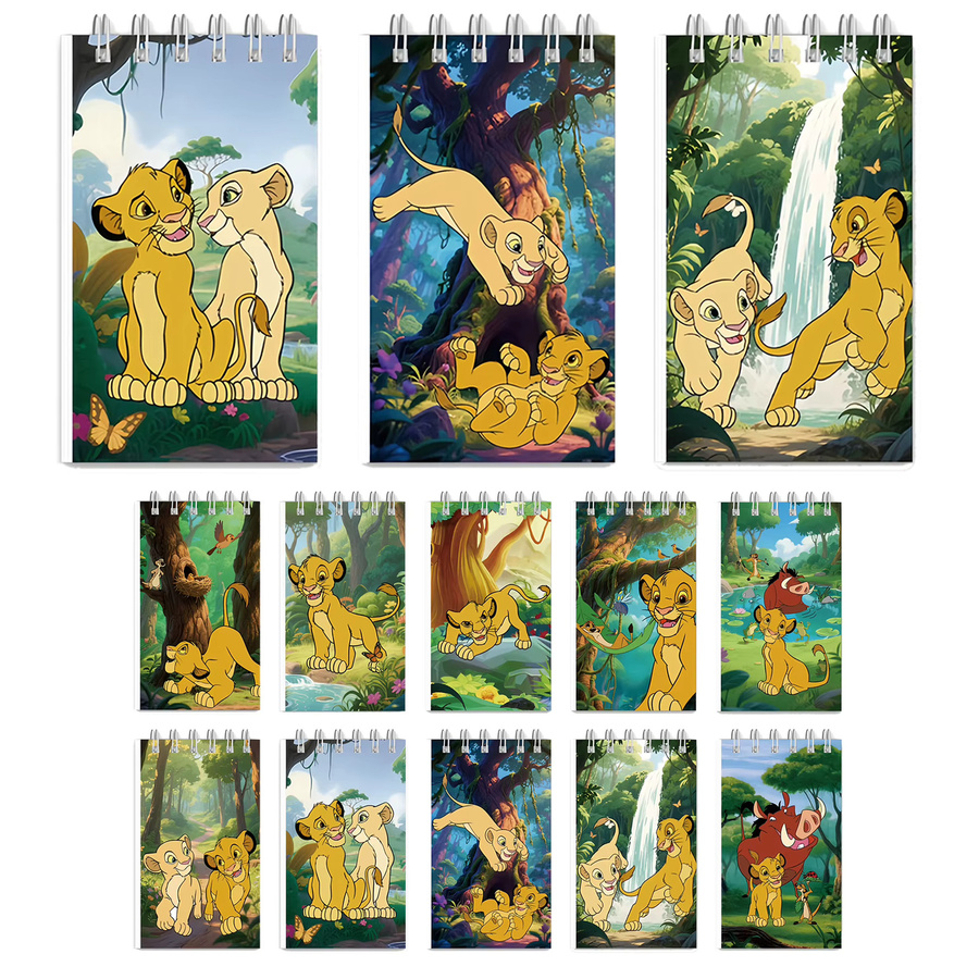 Disney König der Löwen Mini-Spiralnotizbücher 10er-Pack mit Simba und Nala Motiven in Gold und Multicolour - Bild 7