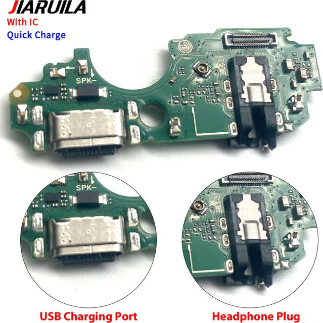 ZTE Ladeanschluss-Flexkabel mit USB-C Anschluss und Mikrofonmodul in Grün für Blade A7S 2020 A34 5G A53 Plus A56 A75 4G 5G - Bild 1