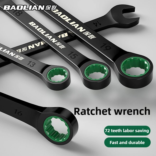 BAOLIAN Dual Directional Fast Plum Blossom Ratschenschlüssel in Schwarz mit 6,0 mm Öffnung - Bild 1