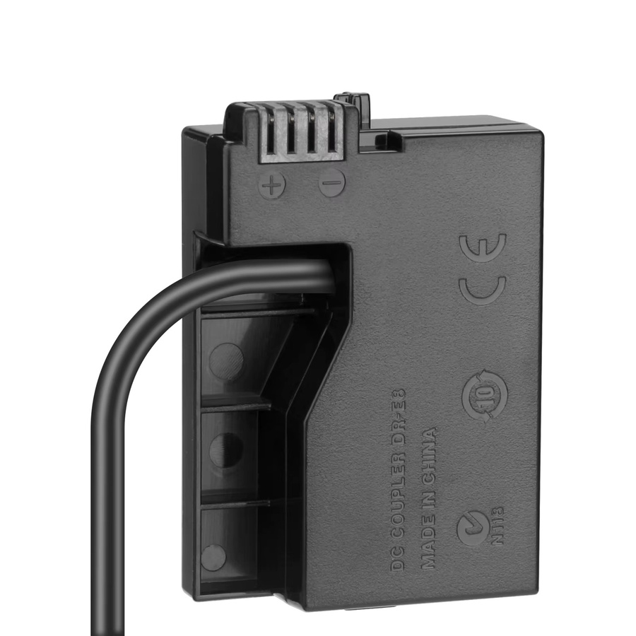 DR-E8 LP-E8 Dummy-Akku mit USB-Typ-C-Netzteil für Canon EOS Kameras in Schwarz - Bild 2
