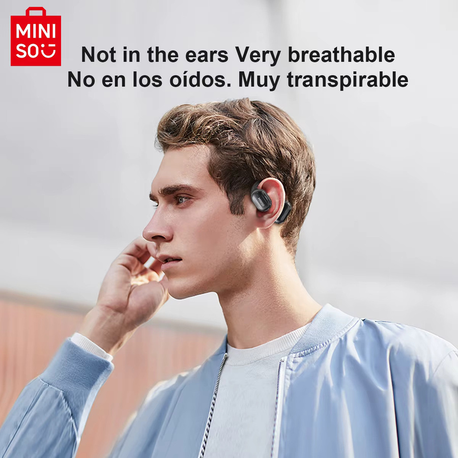 MINISO MS162 OWS Kabellose Bluetooth 5.4 Ohrhörer mit KI-Übersetzer für 134+ Sprachen in Schwarz - Bild 5