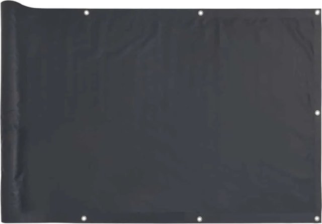 vidaXL Balkon-Sichtschutz aus PVC in Anthrazit, Breite: 500 cm, Höhe: 75 cm - Bild 1