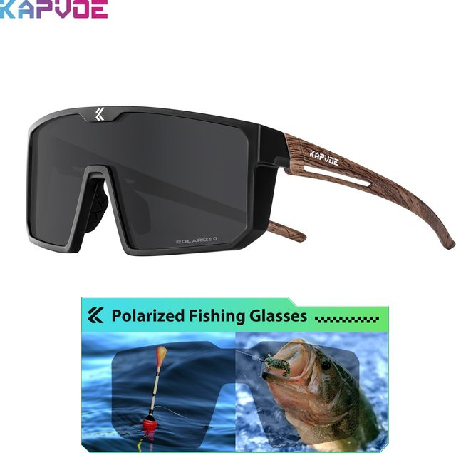 Kapvoe Sonnenbrille, Sportsonnenbrille, Vollrand, Schwarz, Damen, Kunststoff - Bild 1