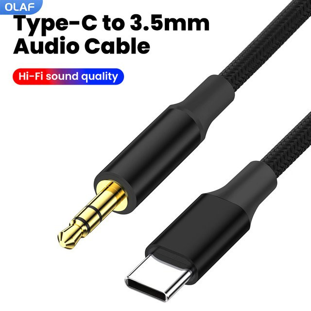 Olaf USB-C auf 3,5 mm Klinke AUX Audio-Adapter in Schwarz für iPhone 15 16 17 und Samsung - Bild 1
