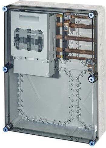 Hensel NH-Sicherungshalter 20001431, 3-polig, 250 A, 800 V, Sicherungsgröße 1, grau - Bild 1