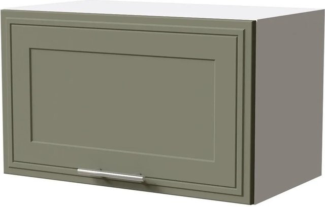Feldmann-Wohnen Klapphängeschrank Salo W4B/60 Küchenschrank mit Kassettenfront in Weiß und Reed Green Matt, B/T/H: 60 x 32,5 x 36 cm - Bild 1