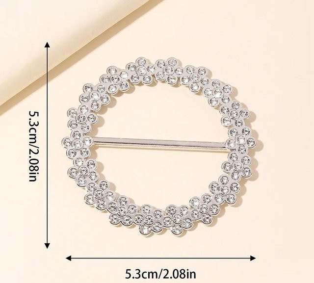 DHDH Schalspange, Diamanten besetzt, silber, Damen - Bild 1