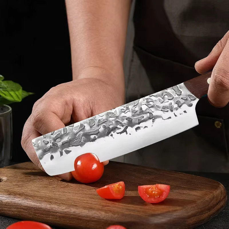 GuanQi Fleischmesser Cleaver aus Edelstahl mit Holzgriff in Silber - Bild 4