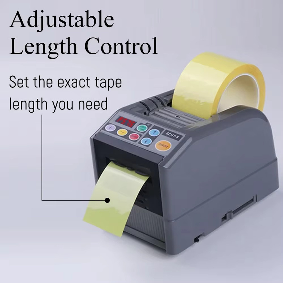 ZCUT-9 Automatischer Klebeband-Schneider und Papierschneider als Verpackungsmaschine und Klebebandspender für doppelseitiges Klebeband in Grau - Bild 3