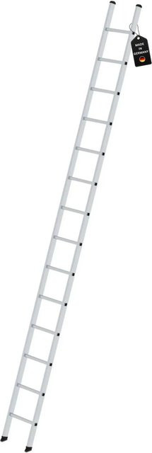 PROREGAL Sprossen-Anlegeleiter in Silber, 14 Sprossen, Breite: 350 mm, ohne Traverse - Bild 1