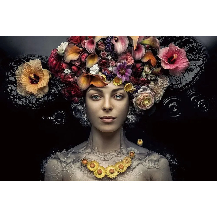 Art Universe Glasbild Blüten-Schönheit mit floralem Motiv in Mehrfarbig, B: 80 cm, H: 120 cm - Bild 2