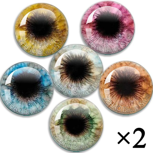 MSCHENGDORIS Glas-Puppenaugen, DIY Bastelzubehör, 12-teiliges Set - Bild 1