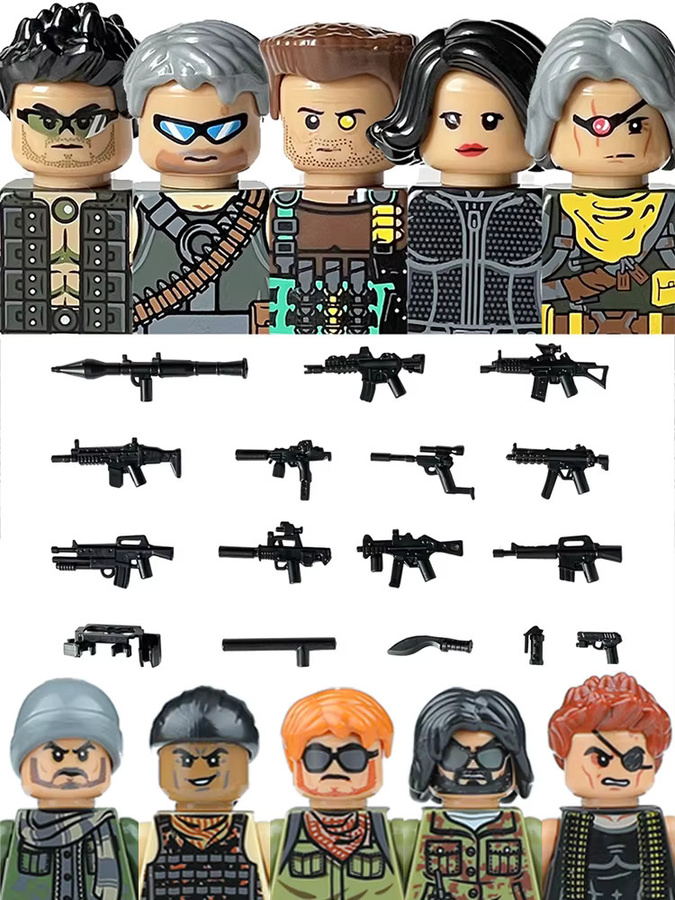 Semalam Stadt-Zubehör MOC Schurken-Gangster-Figuren, Bausteine - Bild 4