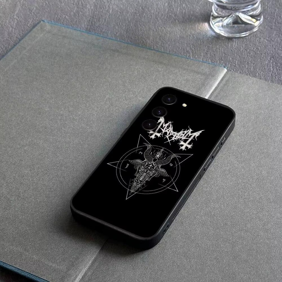 Demonic Satanic Soft Cover Handyhülle für Samsung Galaxy S21 S22 S23 S24 S25 S26 Ultra FE Plus 5G A52S in Schwarz - Bild 6