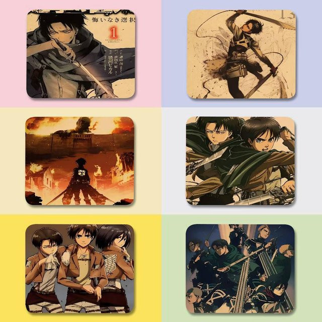 Rastar Anime Attack On Titan Mauspad Multicolor, B/H: 25 x 29 cm - Bild 1