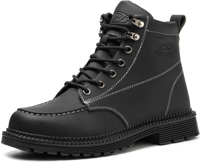Shoekeeper Arbeitsschutzschuhe aus Leder in Schwarz, warme und leichte Sicherheitsschuhe mit Stoß- und Durchstichschutz, Größe 47 - Bild 1
