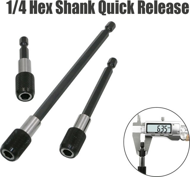 3er-Set LouCnloin Magnetische Quick-Release Bit-Halter mit 6,35 mm Sechskantschaft, Längen: 60 mm bis 150 mm - Bild 1