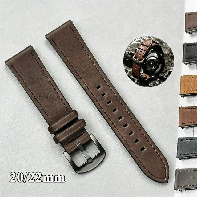 eelhoe Uhrenarmband Leder, Vintage, Braun, Unisex - Bild 1