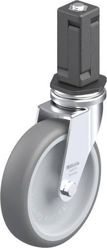 Blickle Lenkrolle LRA-TPA 100G-EV04 in Grau und Silber mit 100 mm Rad-Durchmesser und einer Tragfähigkeit von 70 kg - Bild 1