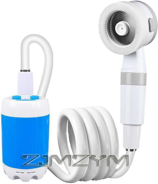 ZJMZYM Tragbare elektrische Outdoor-Camping-Duschpumpe mit Digitalanzeige und wasserdichtem Design für Wandern, Reisen und Haustiere - Bild 1