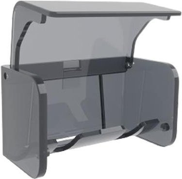 Yiran Furniture Zahnbürstenhalter zur Wandmontage mit Abdeckung und 2 Schlitzen, grau - Bild 1