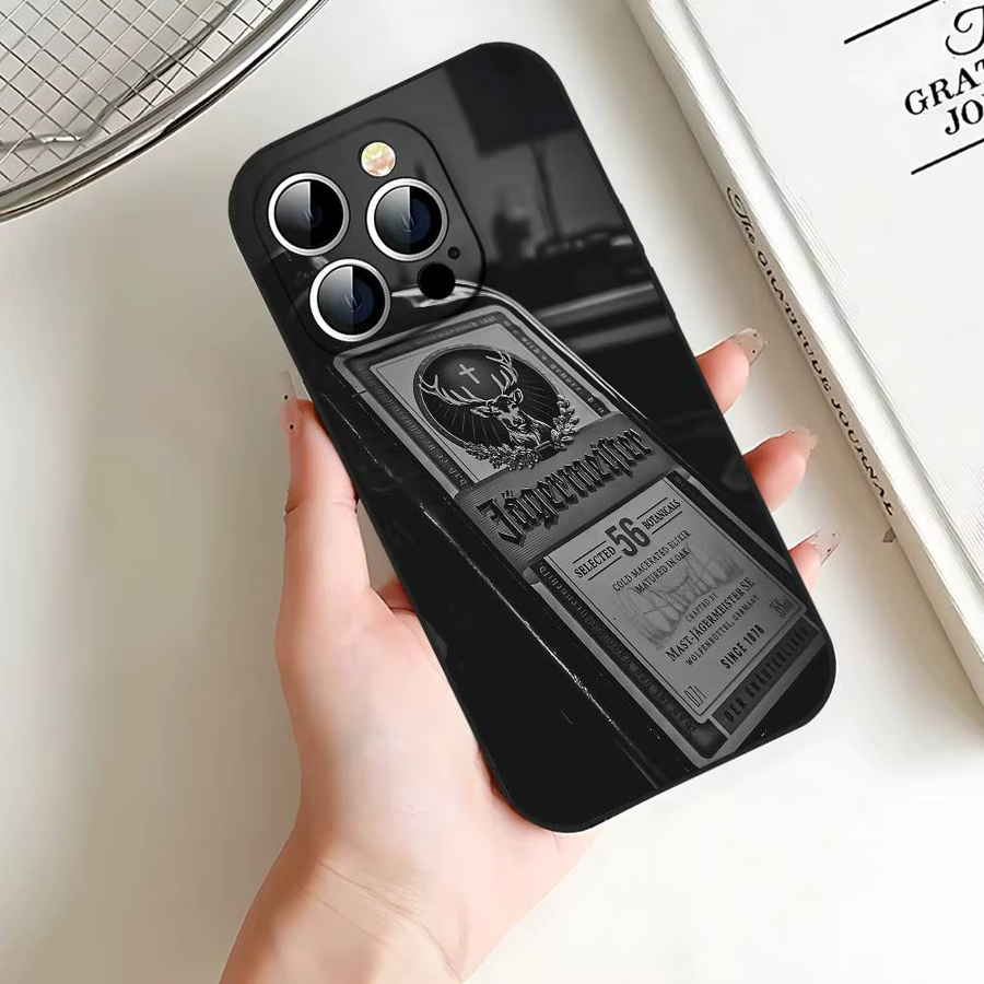 Jagermeister Es Drink Handyhülle für iPhone 17 16 15 14 13 12 11 Pro Max Mini Plus XR XS Soft Cover Schwarz - Bild 5