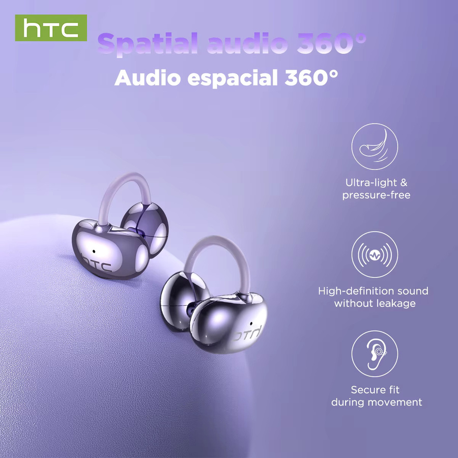 HTC NE32 TWS Bluetooth 6.0 HiFi Wireless Headset in Schwarz mit IPX5 Wasserdichtigkeit und USB-C Anschluss - Bild 2